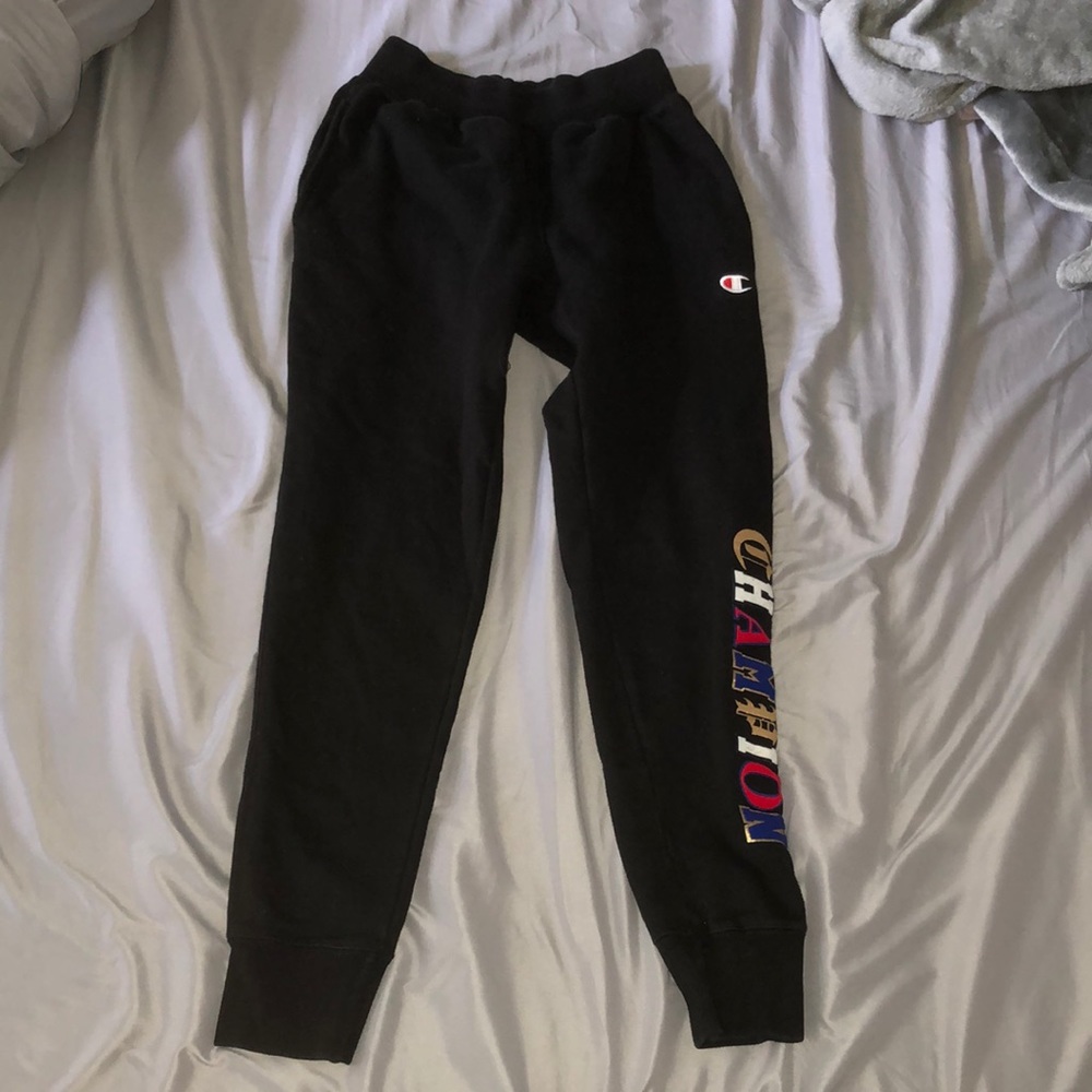 Embroidered champion joggers